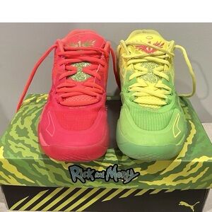 PUMA LaMelo MB.01 Rick & Morty Green/Red 2022 Basketball Sneakers Men 8 BOX 🔴🟢